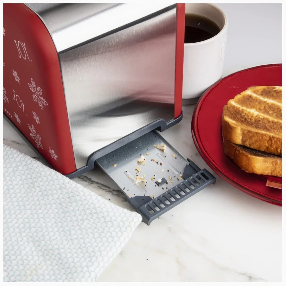 •NIB•Rae Dunn ‘JOY’ Toaster- Red Holiday Print❄️
